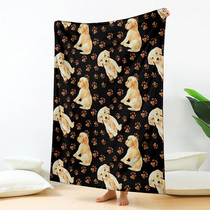 Labrador Retriever Puppy Pattern Print Blanket