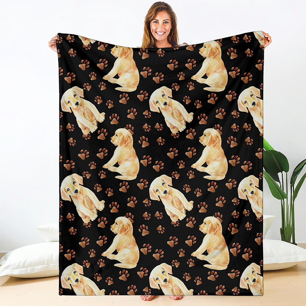 Labrador Retriever Puppy Pattern Print Blanket