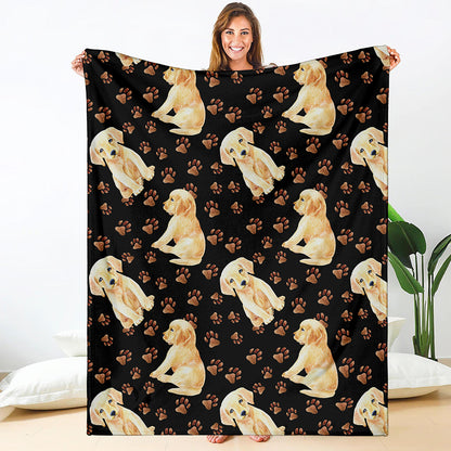 Labrador Retriever Puppy Pattern Print Blanket