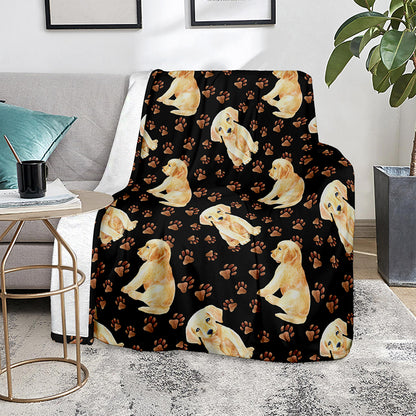 Labrador Retriever Puppy Pattern Print Blanket