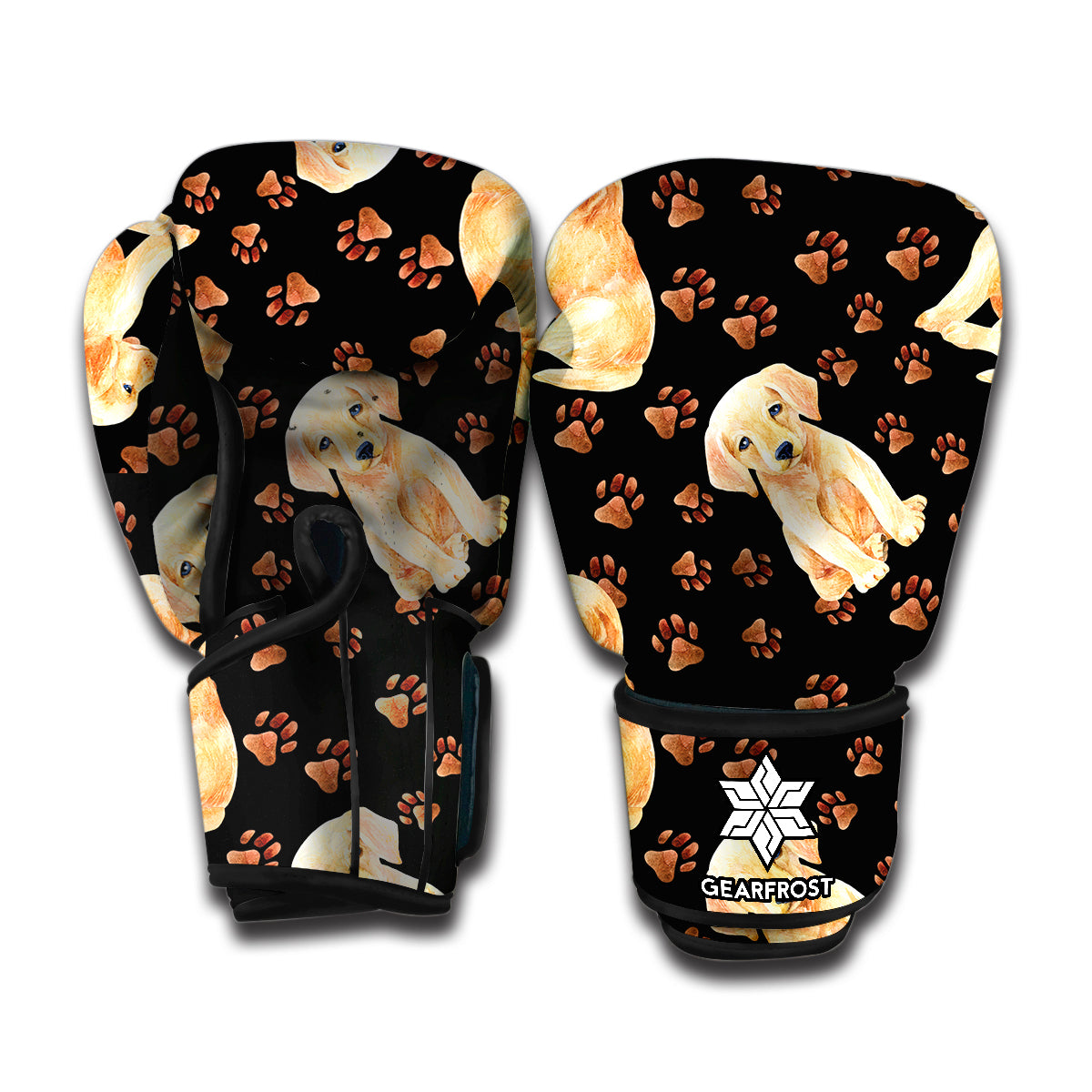Labrador Retriever Puppy Pattern Print Boxing Gloves