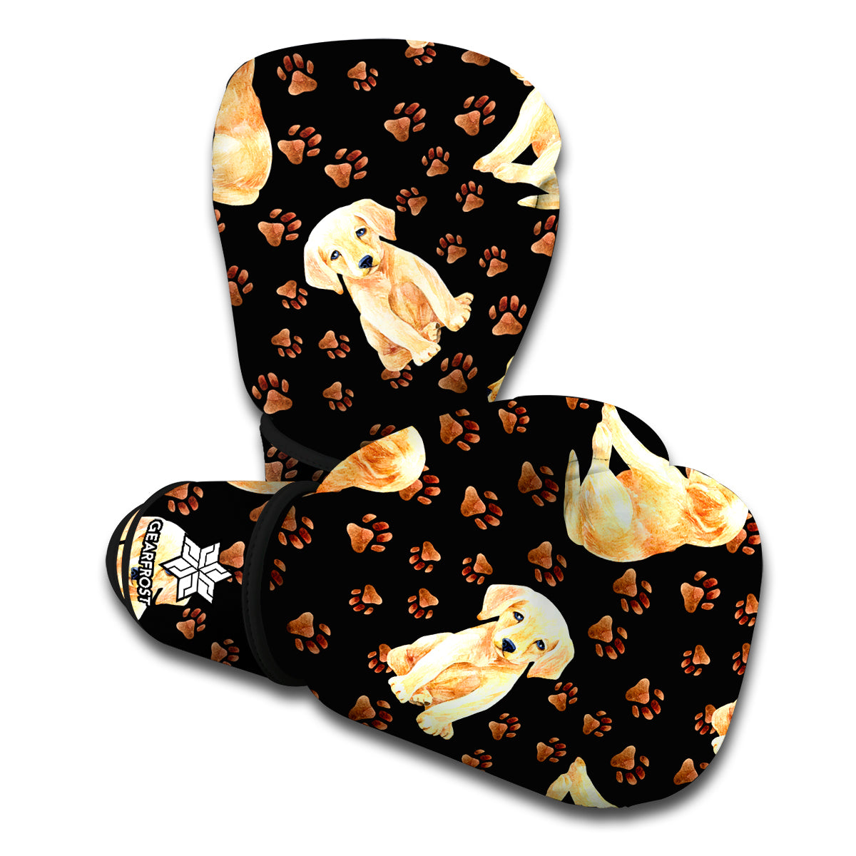 Labrador Retriever Puppy Pattern Print Boxing Gloves