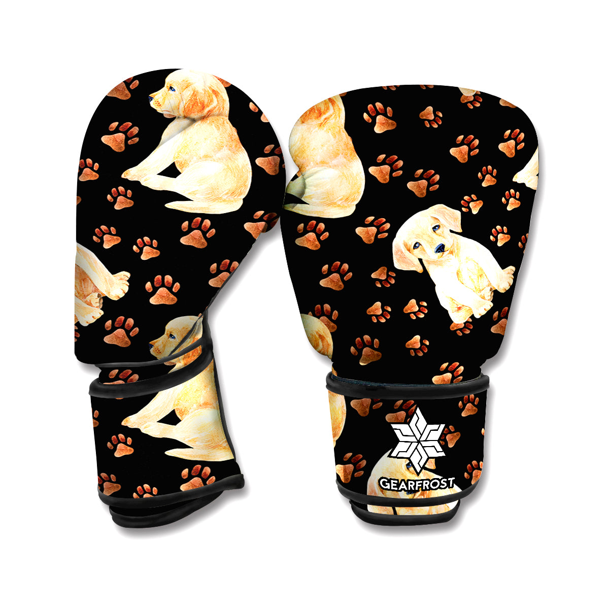 Labrador Retriever Puppy Pattern Print Boxing Gloves