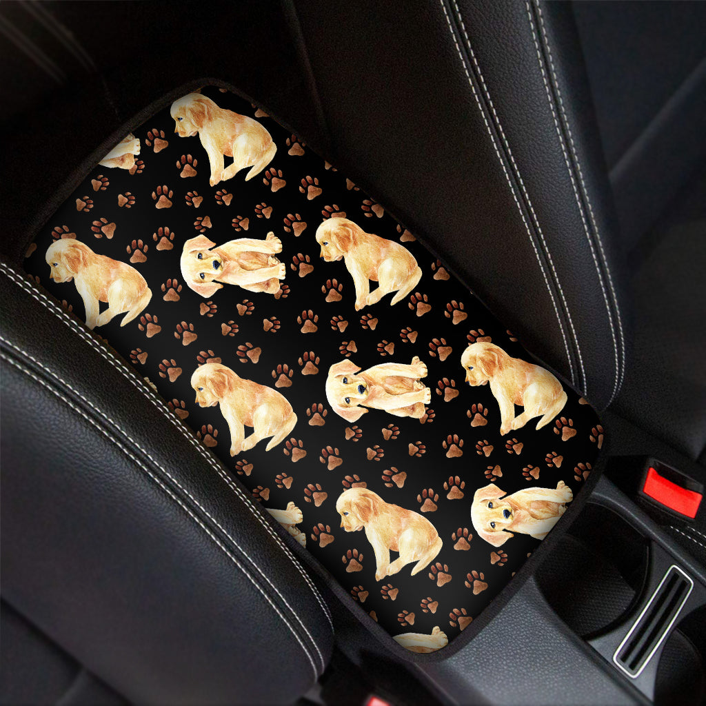 Labrador Retriever Puppy Pattern Print Car Center Console Cover