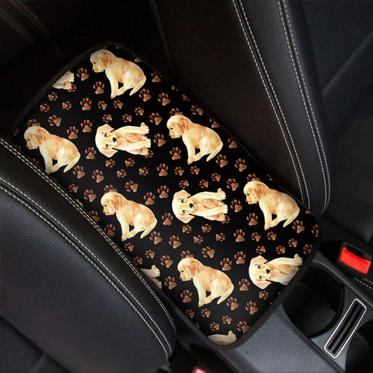 Labrador Retriever Puppy Pattern Print Car Center Console Cover