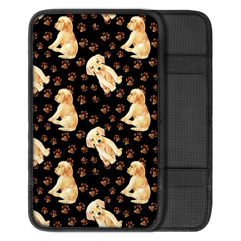 Labrador Retriever Puppy Pattern Print Car Center Console Cover