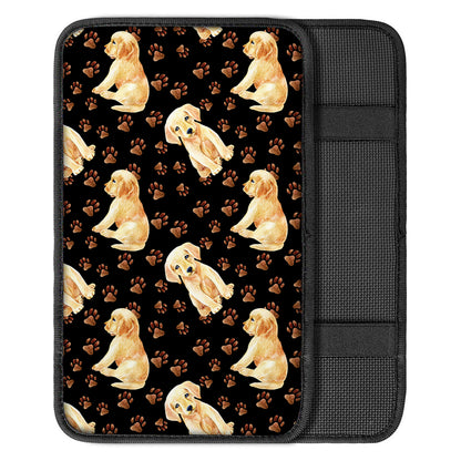 Labrador Retriever Puppy Pattern Print Car Center Console Cover