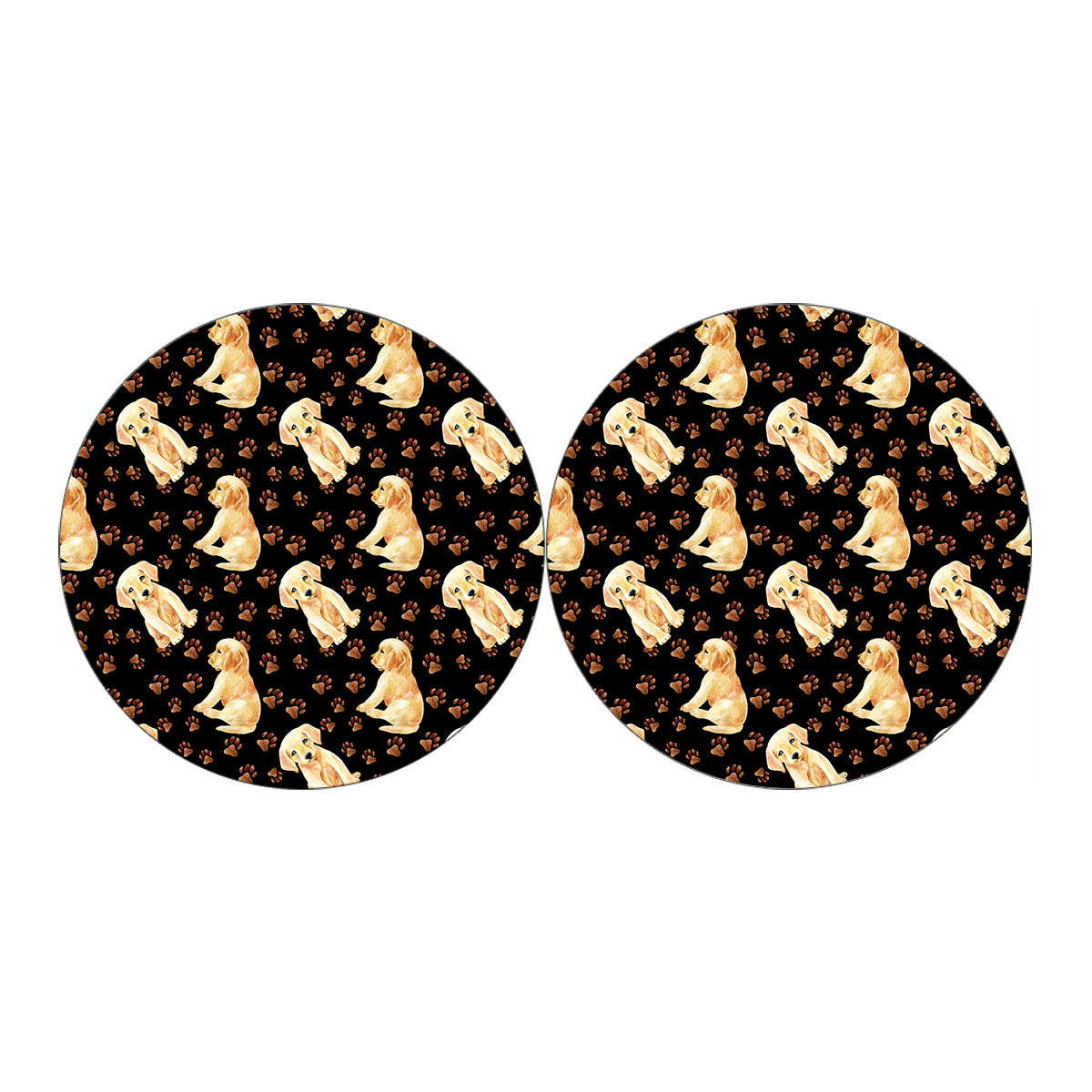 Labrador Retriever Puppy Pattern Print Car Coasters