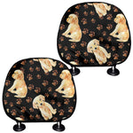 Labrador Retriever Puppy Pattern Print Car Headrest Covers