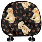 Labrador Retriever Puppy Pattern Print Car Headrest Covers