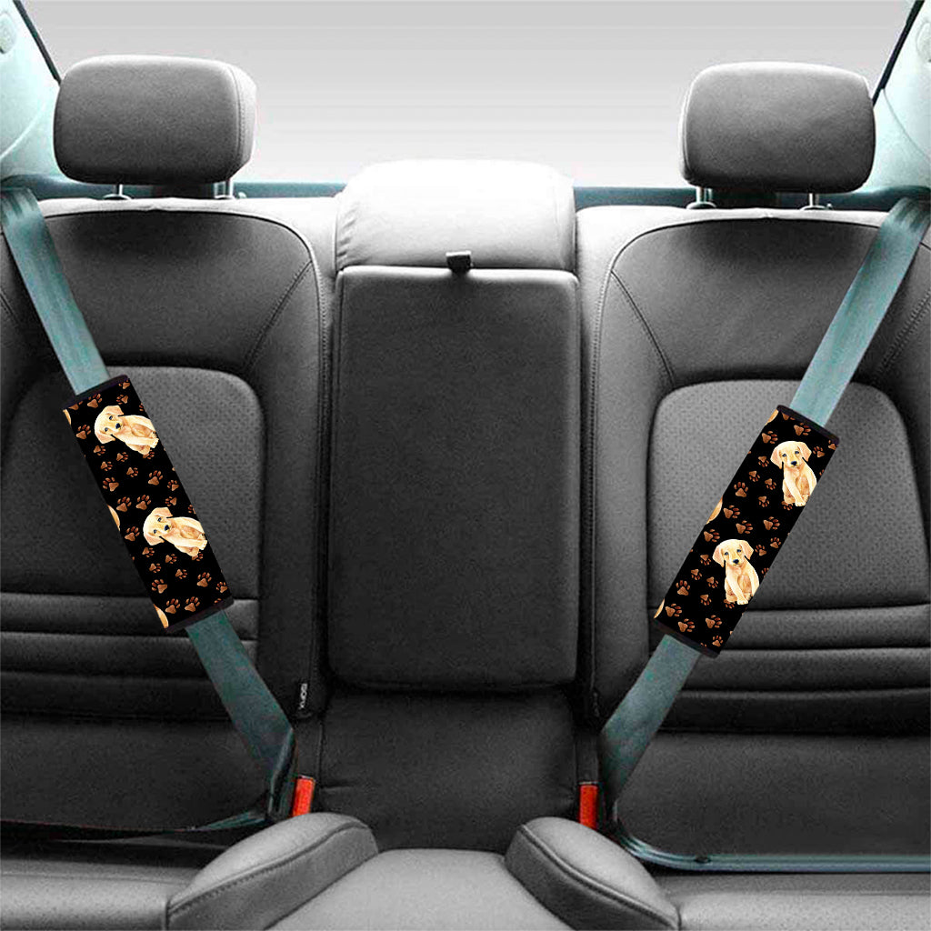 Labrador Retriever Puppy Pattern Print Car Seat Belt Covers
