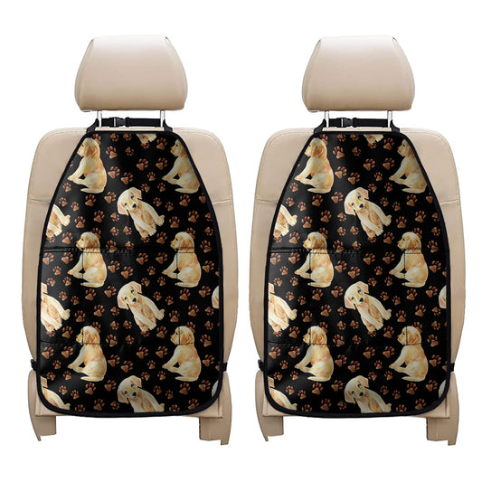 Labrador Retriever Puppy Pattern Print Car Seat Organizers