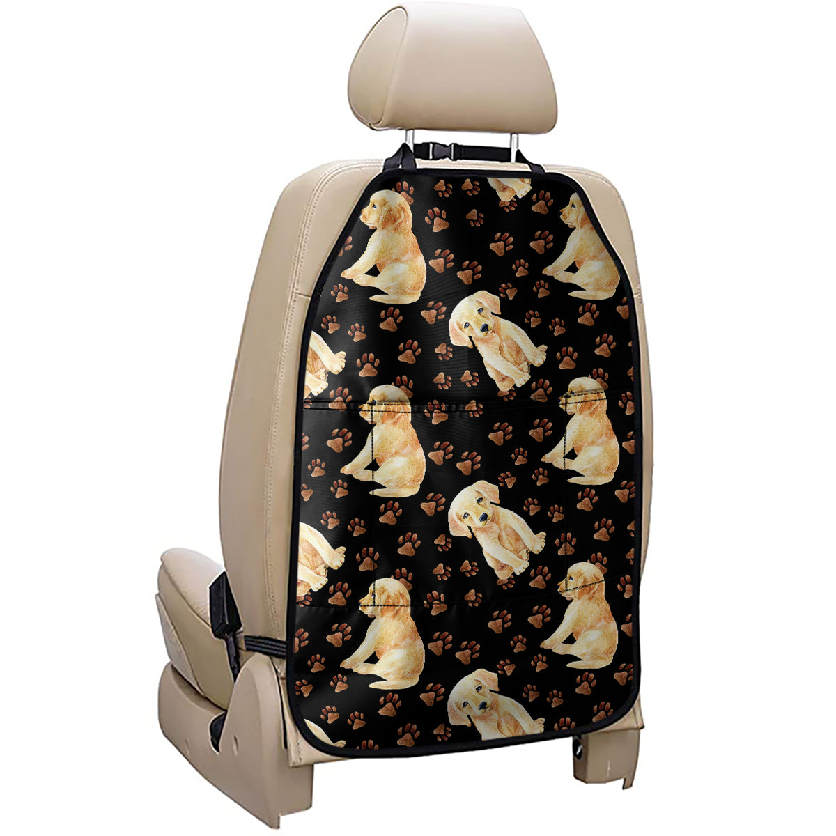 Labrador Retriever Puppy Pattern Print Car Seat Organizers