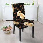 Labrador Retriever Puppy Pattern Print Dining Chair Slipcover