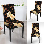 Labrador Retriever Puppy Pattern Print Dining Chair Slipcover