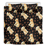 Labrador Retriever Puppy Pattern Print Duvet Cover Bedding Set