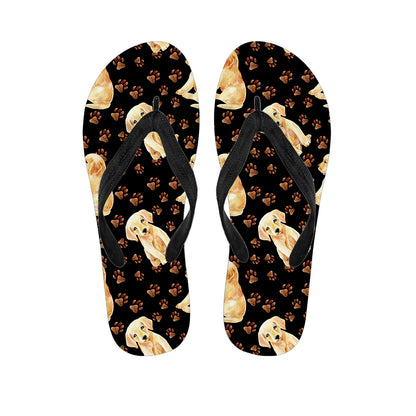 Labrador Retriever Puppy Pattern Print Flip Flops