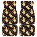 Labrador Retriever Puppy Pattern Print Front and Back Car Floor Mats
