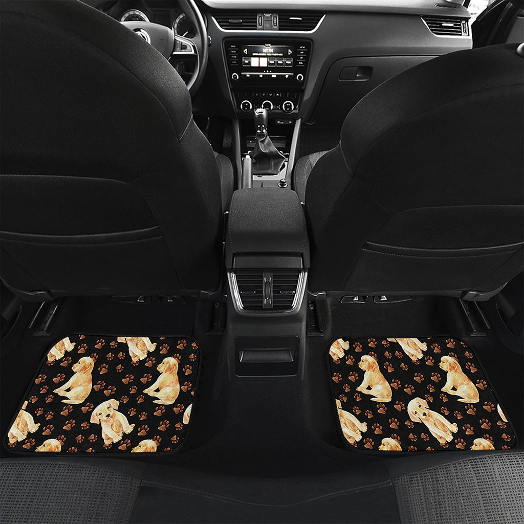 Labrador Retriever Puppy Pattern Print Front and Back Car Floor Mats