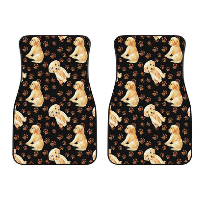 Labrador Retriever Puppy Pattern Print Front Car Floor Mats