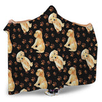 Labrador Retriever Puppy Pattern Print Hooded Blanket