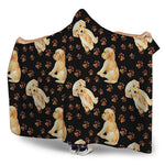 Labrador Retriever Puppy Pattern Print Hooded Blanket