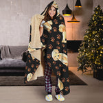 Labrador Retriever Puppy Pattern Print Hooded Blanket