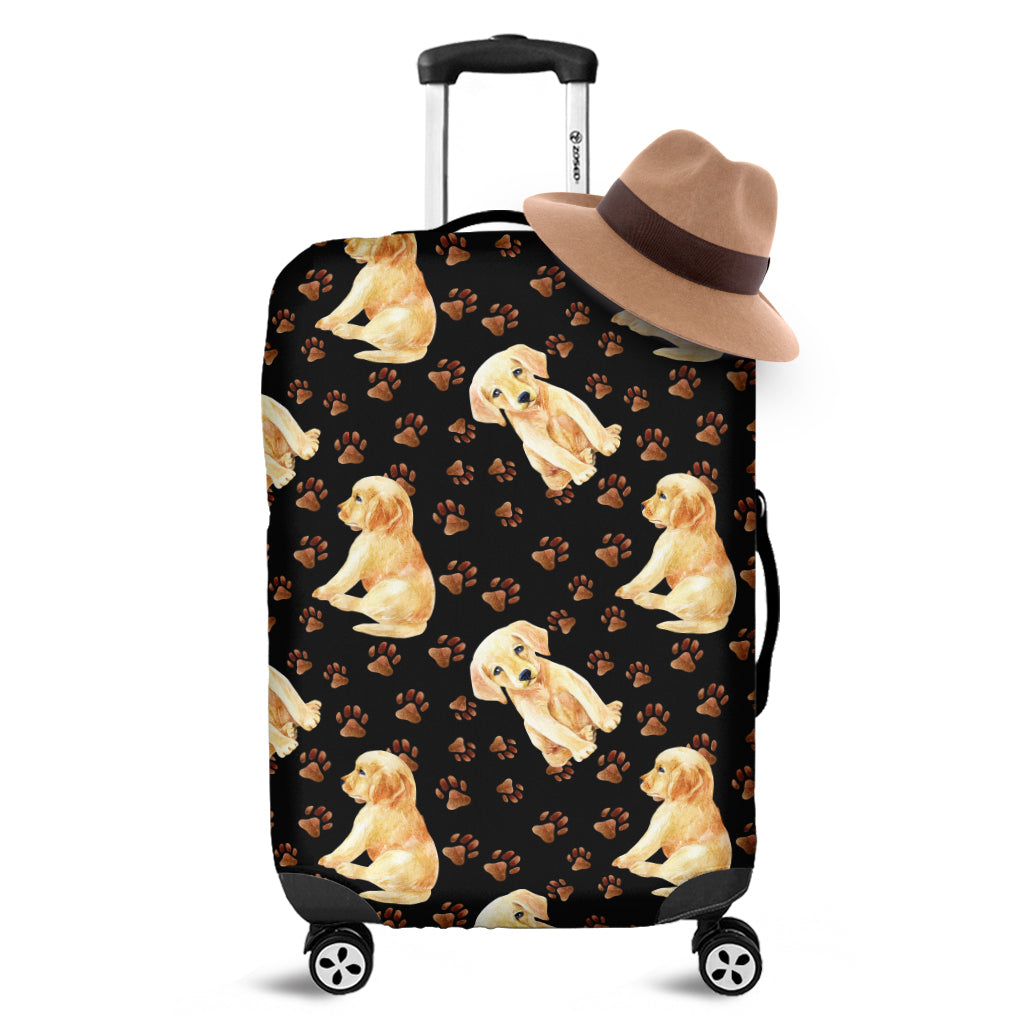 Labrador Retriever Puppy Pattern Print Luggage Cover