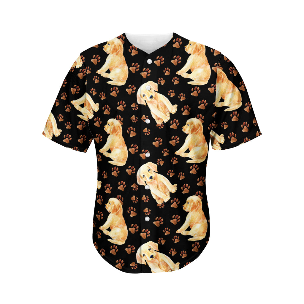 Labrador Retriever Puppy Pattern Print Men's Baseball Jersey