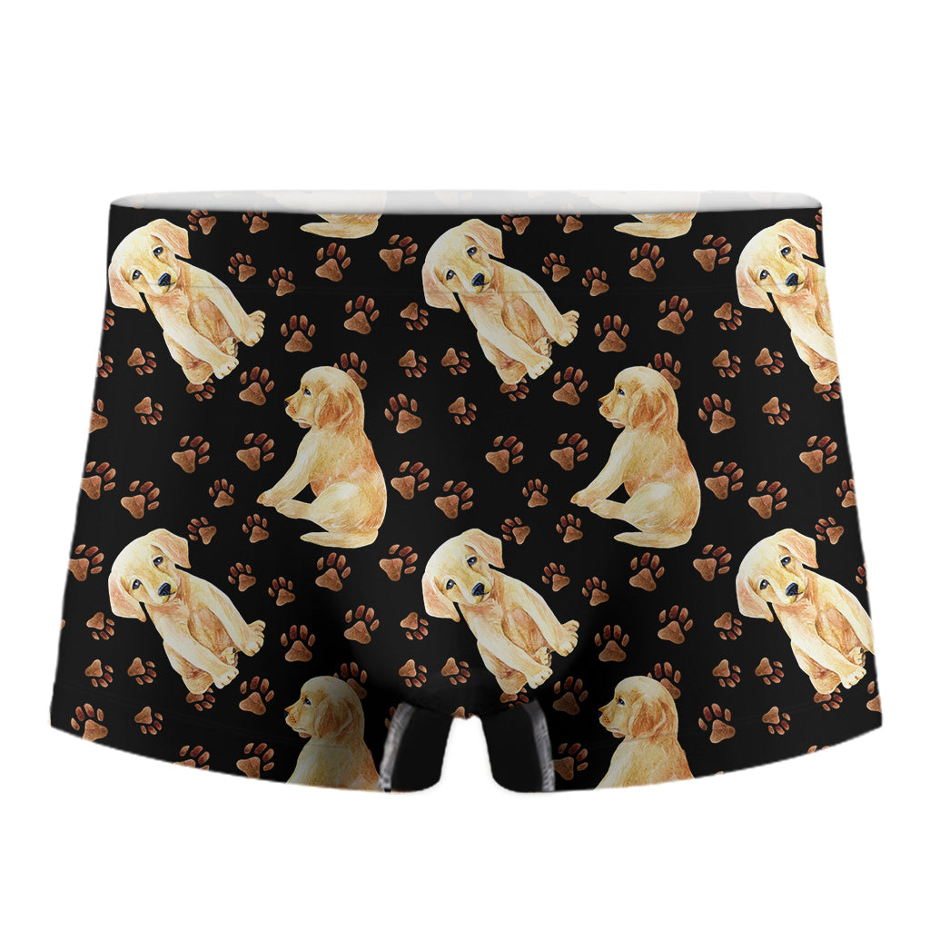 Labrador Retriever Puppy Pattern Print Men's Boxer Briefs
