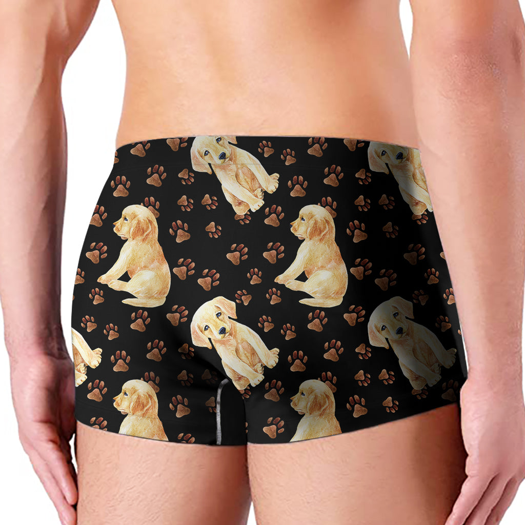 Labrador Retriever Puppy Pattern Print Men's Boxer Briefs