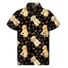 Labrador Retriever Puppy Pattern Print Men's Short Sleeve Shirt