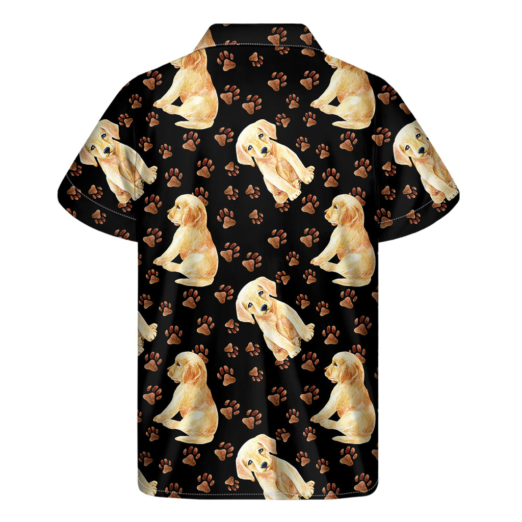 Labrador Retriever Puppy Pattern Print Men's Short Sleeve Shirt