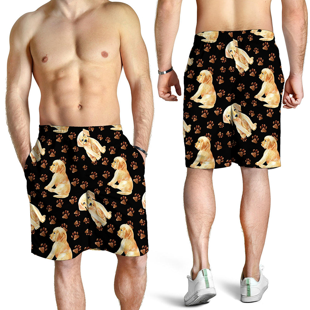 Labrador Retriever Puppy Pattern Print Men's Shorts
