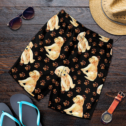 Labrador Retriever Puppy Pattern Print Men's Shorts