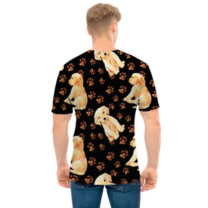 Labrador Retriever Puppy Pattern Print Men's T-Shirt