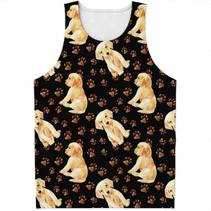 Labrador Retriever Puppy Pattern Print Men's Tank Top