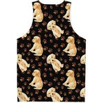 Labrador Retriever Puppy Pattern Print Men's Tank Top