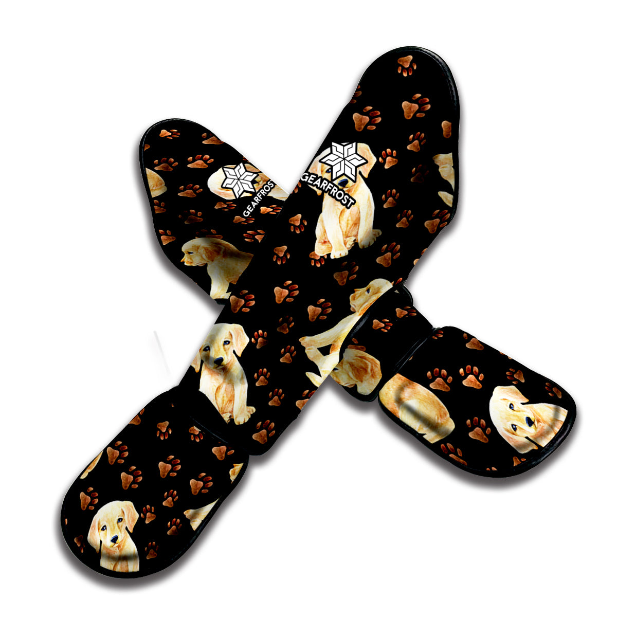 Labrador Retriever Puppy Pattern Print Muay Thai Shin Guard