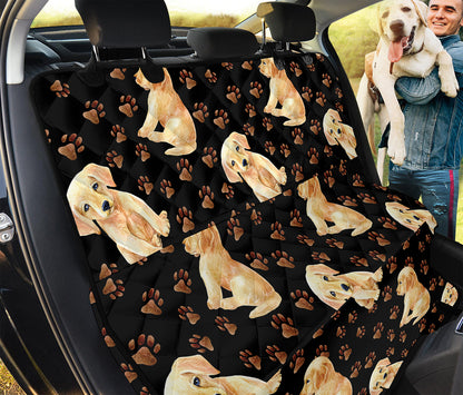 Labrador Retriever Puppy Pattern Print Pet Car Back Seat Cover