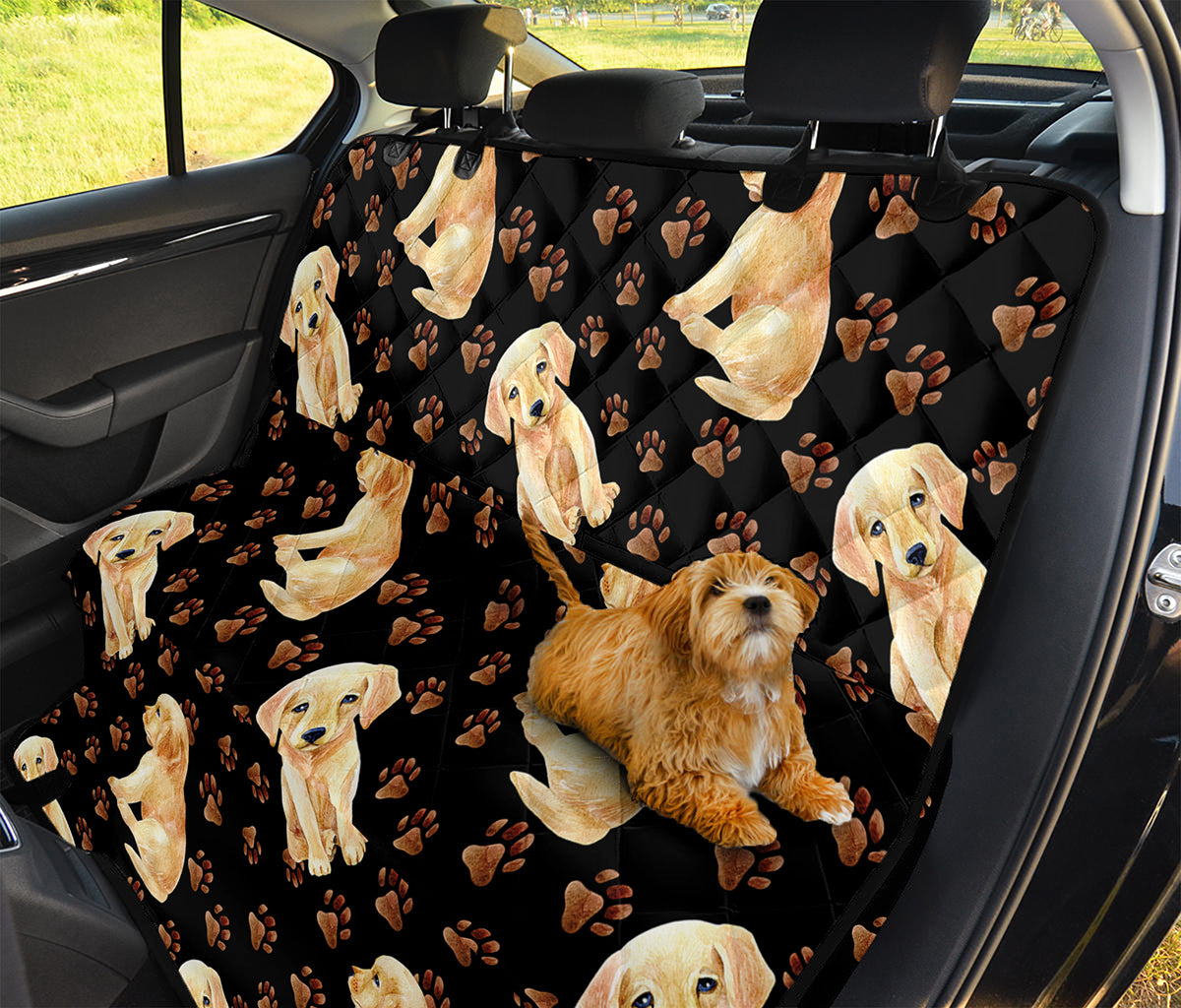 Labrador Retriever Puppy Pattern Print Pet Car Back Seat Cover