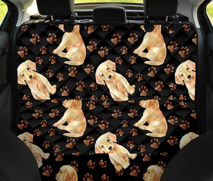 Labrador Retriever Puppy Pattern Print Pet Car Back Seat Cover