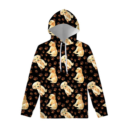 Labrador Retriever Puppy Pattern Print Pullover Hoodie