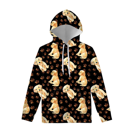 Labrador Retriever Puppy Pattern Print Pullover Hoodie