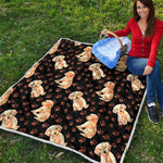 Labrador Retriever Puppy Pattern Print Quilt