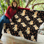 Labrador Retriever Puppy Pattern Print Quilt