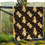 Labrador Retriever Puppy Pattern Print Quilt