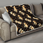 Labrador Retriever Puppy Pattern Print Quilt