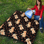Labrador Retriever Puppy Pattern Print Quilt