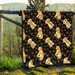 Labrador Retriever Puppy Pattern Print Quilt